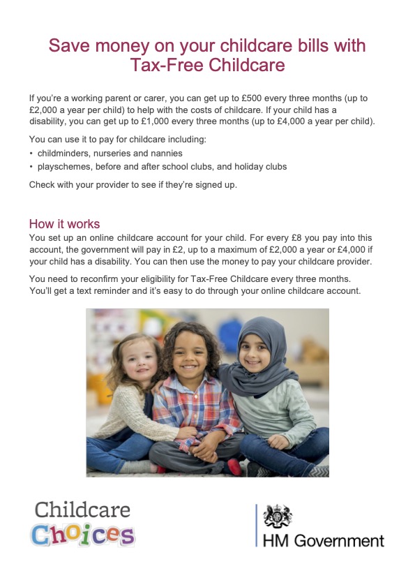 Parents guide to Tax-Free Childcare